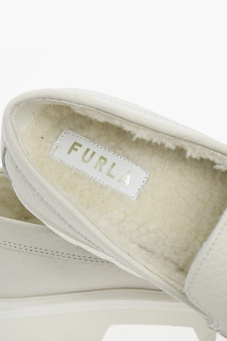 Leather RITA Loafers with Faux Fur Inner and Chunky Sole 4.5cm