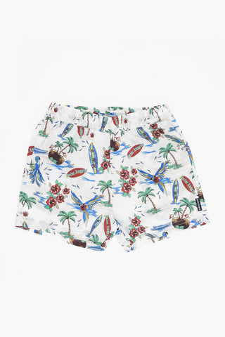 Printed Swim Shorts with 3 Pockets