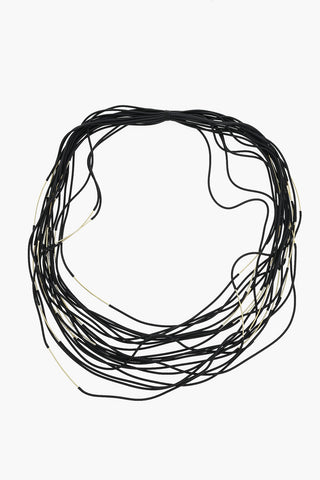 Multi-strand Necklace with Golden Details