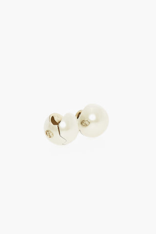 Round Metal Earrings with Resin Finish