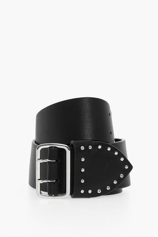 Leather Belt with Studs 50mm