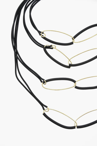 Multi-strand Necklace with Golden Details