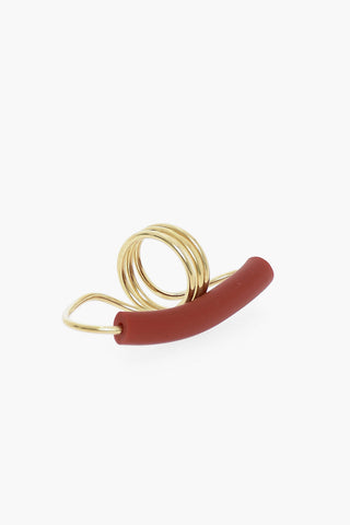 Anello Full Finger in Metallo con Dettaglio in Pvc