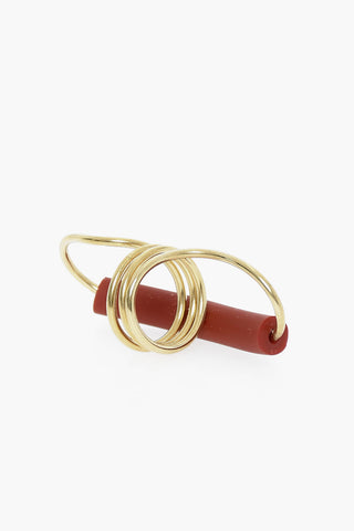 Anello Full Finger in Metallo con Dettaglio in Pvc