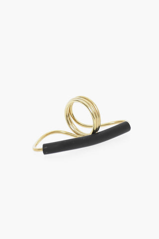 Anello Full Finger in Metallo con Dettaglio in Pvc