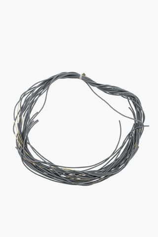 Wrap Necklace with Metal and Pvc Elements
