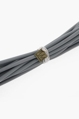 Wrap Necklace with Metal and Pvc Elements