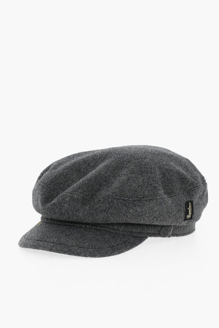 Solid Color Virgin Wool Newsboy Hat