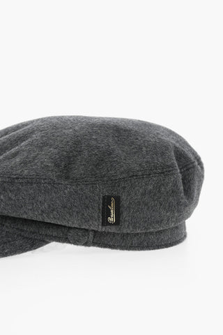 Solid Color Virgin Wool Newsboy Hat