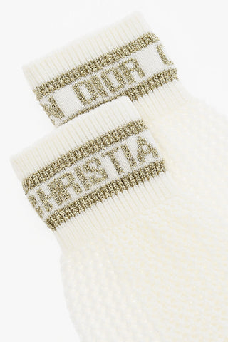 Perforated Socks with Lurex Detail