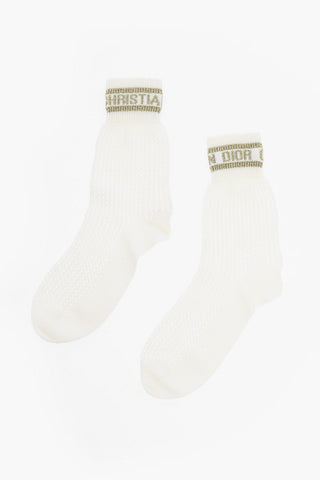 Perforated Socks with Lurex Detail