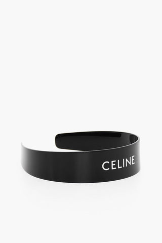 Solid Color Hairband with Contrasting Logo