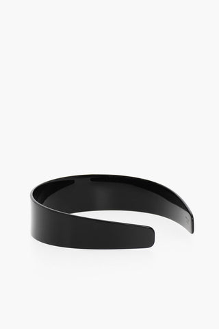 Solid Color Hairband with Contrasting Logo