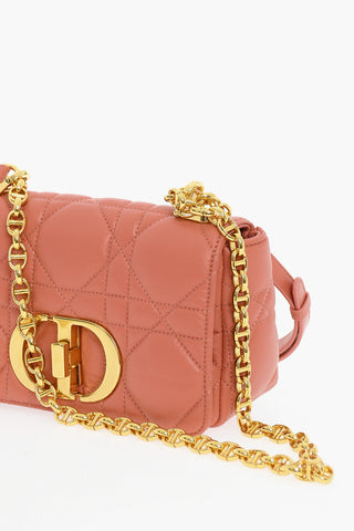 Quilted Leather CARO Shoulder Bag with Golden Details