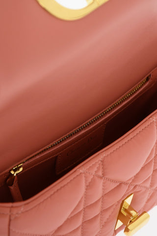 Quilted Leather CARO Shoulder Bag with Golden Details
