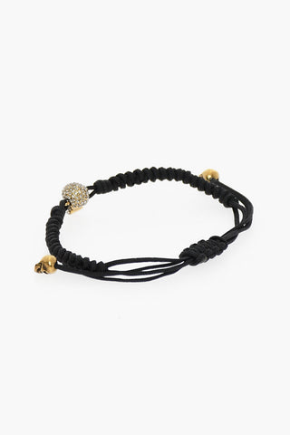 Adjustable PAVE SKULL Bracelet with Rhinestone Charm