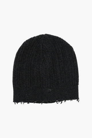 Vintage Effect Virgin Wool Beanie