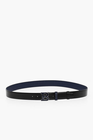 Reversible leather B BUCKLENAMEL Belt 35mm 