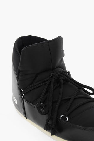 Waterproof PUMPS Snow Boots with Faux Leather Trims