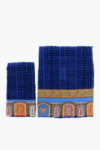 HOME Terry 1+1 Towels with Paisley Motif Edge