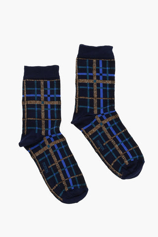Cotton Blend TALENCE Socks with Lurex Details