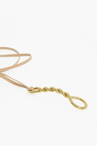 Leather Double Belt with Knot Closure