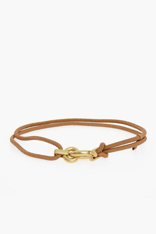 Leather Double Belt with Metal Closure 10mm