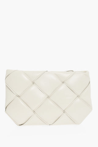 Pochette in Pelle Intrecciata con Zip