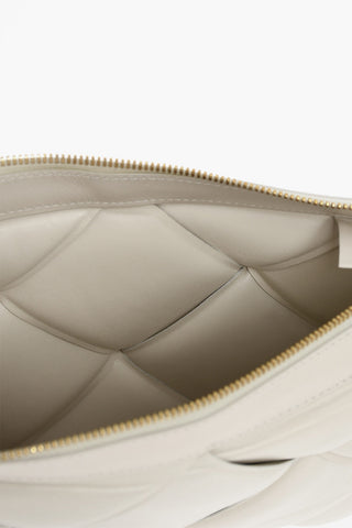 Pochette in Pelle Intrecciata con Zip