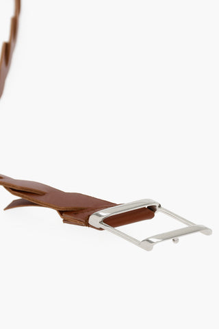 Calfskin FRENCH Belt with Decorative Buckle