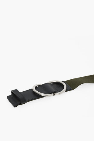 Cintura in Tessuto con Doppia Fibbia 40mm