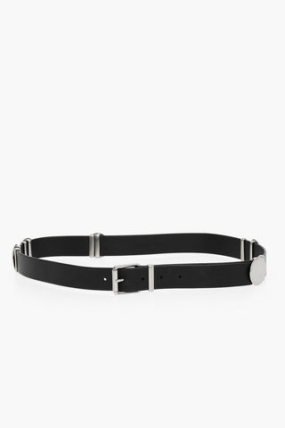 Leather FRENCH Belt with Metal Applications