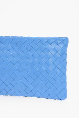 Woven Leather Pochette with Zip