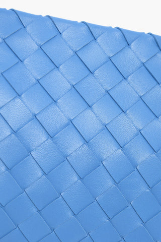 Woven Leather Pochette with Zip