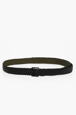Two-toned Woven Leather Belt