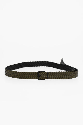 Two-toned Woven Leather Belt