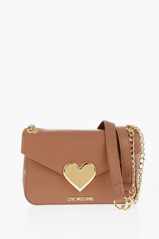 LOVE Faux Leather ECO-FRIENDLY GRACIOUS Shoulder Bag with Metal Heart