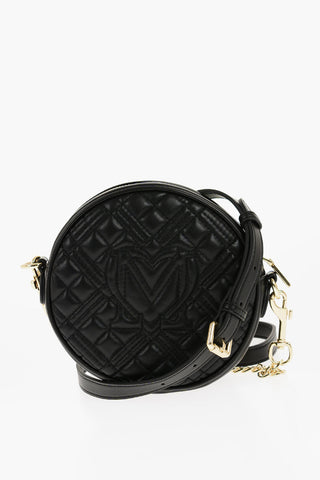 LOVE Quilted Faux Leather Bag with Heart-Shaped Pocket