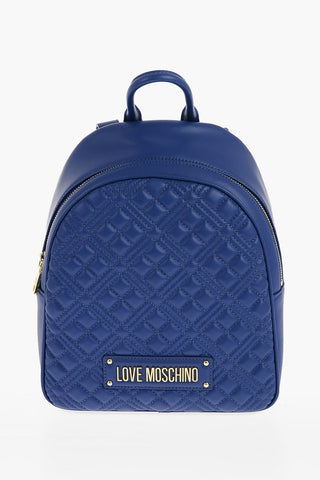 LOVE Stepp-Rucksack aus Kunstleder mit goldenem Logo