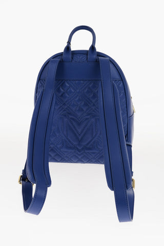 LOVE Stepp-Rucksack aus Kunstleder mit goldenem Logo