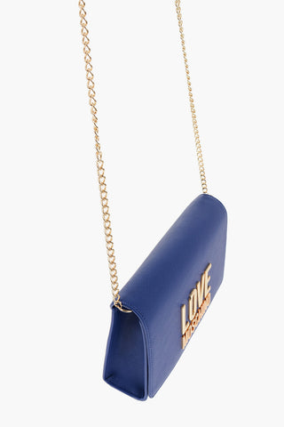LOVE Faux Leather Bag with Chain Shoulder Strap