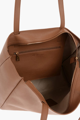 LOVE Schultertasche aus Kunstleder mit goldenem Logo