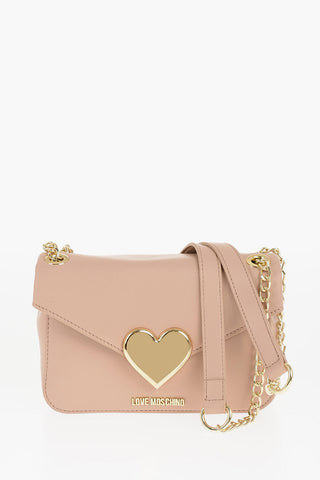 LOVE Faux Leather ECO-FRIENDLY GRACIOUS Shoulder Bag with Metal Heart