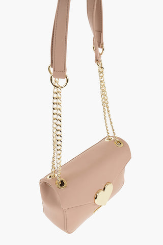 LOVE Faux Leather ECO-FRIENDLY GRACIOUS Shoulder Bag with Metal Heart