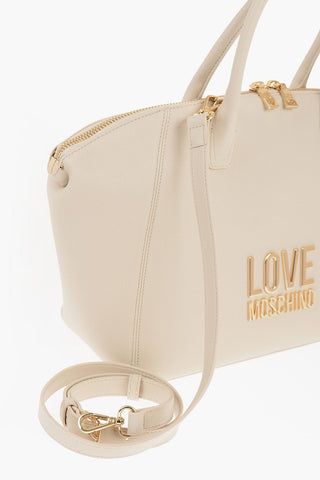 LOVE Borsa Tote in Ecopelle con Logo Dorato
