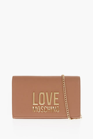 LOVE Faux Leather Bag with Chain Shoulder Strap