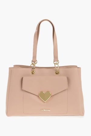 LOVE Borsa Tote in Ecopelle con Cuore Dorato