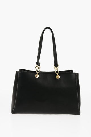 LOVE Faux Leather Tote Bag with Golden Logo