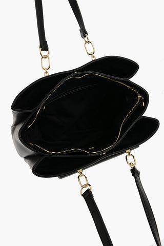 LOVE Faux Leather Tote Bag with Golden Logo
