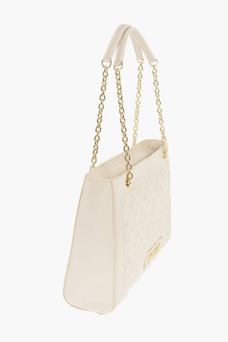 LOVE Gesteppte Schultertasche aus Kunstleder mit goldenem Logo
